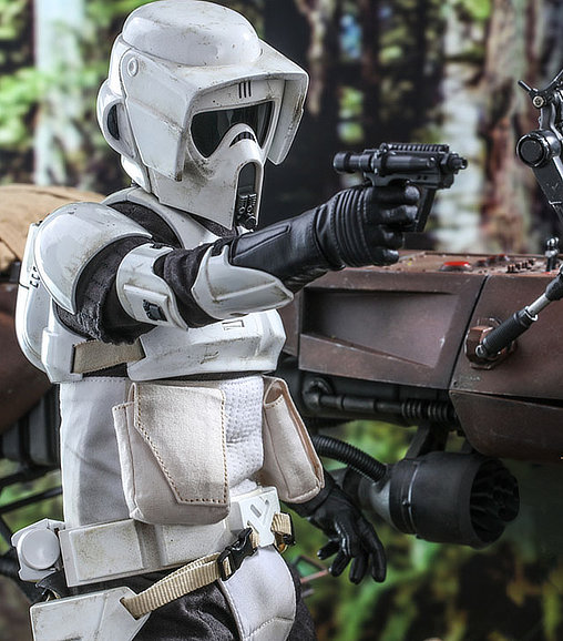 Star Wars - Episode VI - Return of the Jedi: Speeder Bike und Scout Trooper, 1/6 Figur von Hot Toys