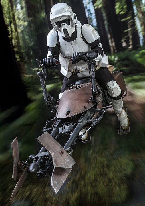 Star Wars - Episode VI - Return of the Jedi: Speeder Bike und Scout Trooper, 1/6 Figur von Hot Toys