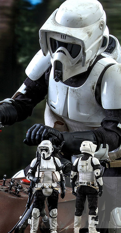 Star Wars - Episode VI - Return of the Jedi: Speeder Bike und Scout Trooper, 1/6 Figur von Hot Toys