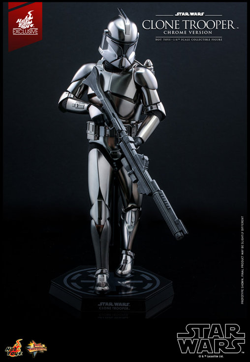 Star Wars - The Clone Wars: Clone Trooper - Chrome Version, 1/6 Figur von Hot Toys