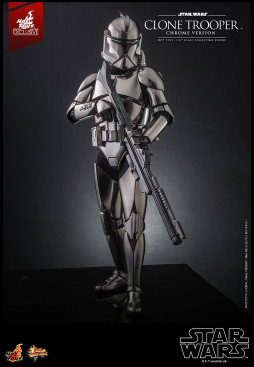 Star Wars - The Clone Wars: Clone Trooper - Chrome Version, 1/6 Figur von Hot Toys