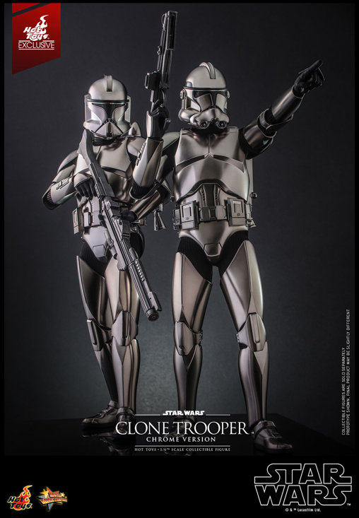 Star Wars - The Clone Wars: Clone Trooper - Chrome Version, 1/6 Figur von Hot Toys