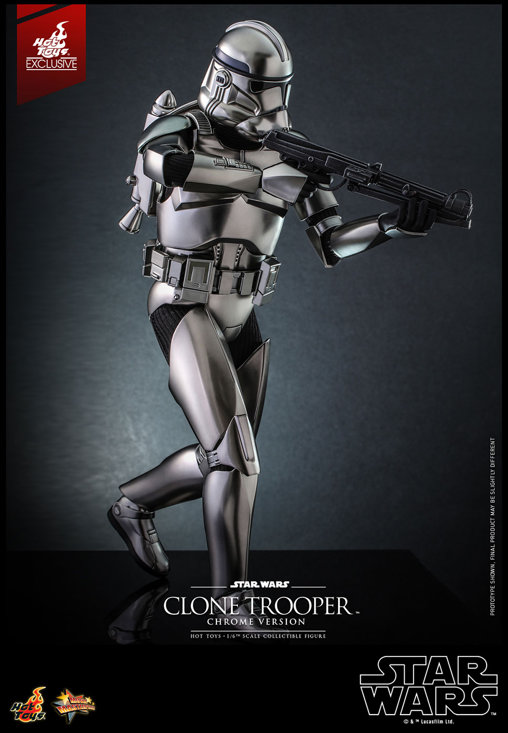 Star Wars - The Clone Wars: Clone Trooper - Chrome Version, 1/6 Figur von Hot Toys