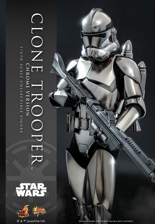 Star Wars - The Clone Wars: Clone Trooper - Chrome Version, 1/6 Figur von Hot Toys
