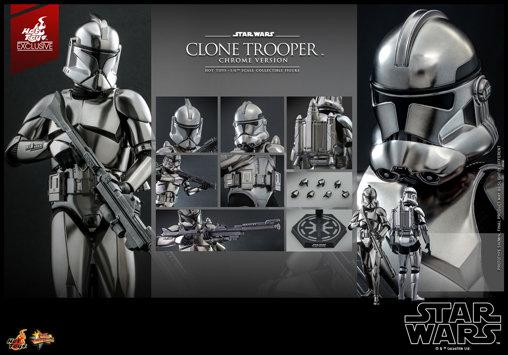 Star Wars - The Clone Wars: Clone Trooper - Chrome Version, 1/6 Figur von Hot Toys