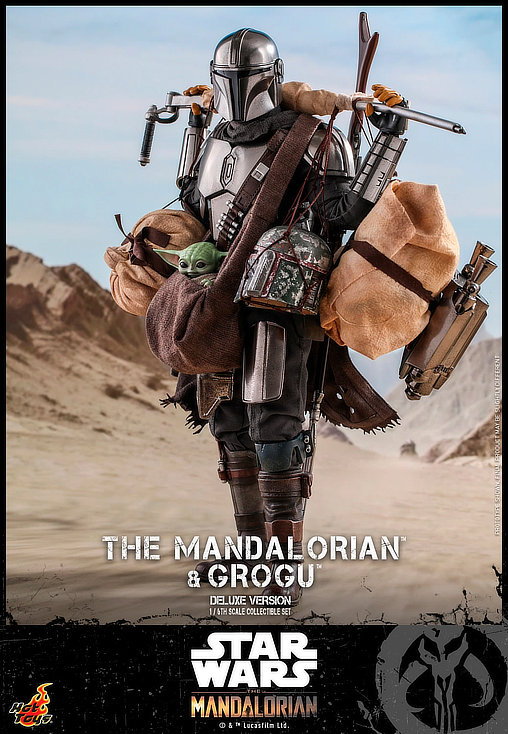 Star Wars - The Mandalorian: Mandalorian und Grogu - Deluxe, 1/6 Figur von Hot Toys