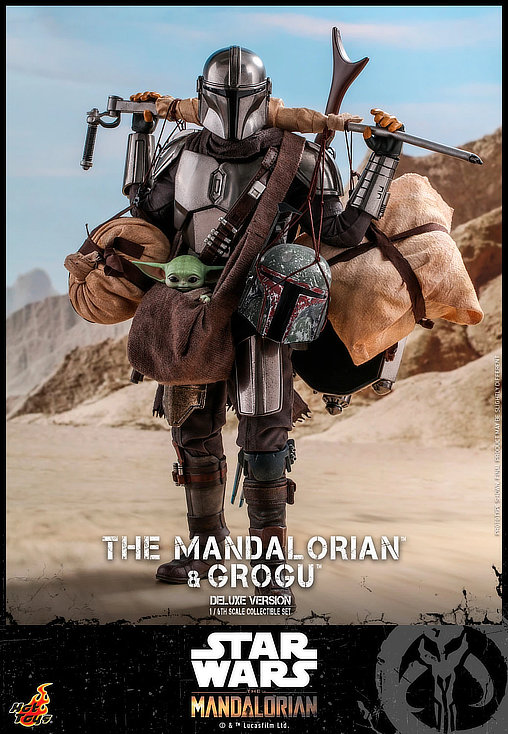 Star Wars - The Mandalorian: Mandalorian und Grogu - Deluxe, 1/6 Figur von Hot Toys