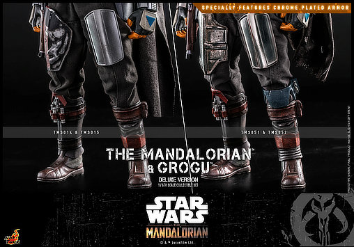 Star Wars - The Mandalorian: Mandalorian und Grogu - Deluxe, 1/6 Figur von Hot Toys