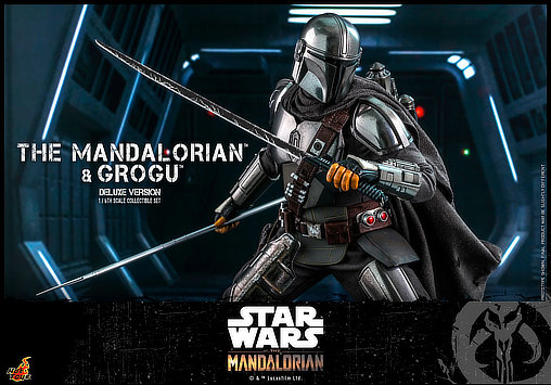 Star Wars - The Mandalorian: Mandalorian und Grogu - Deluxe, 1/6 Figur von Hot Toys