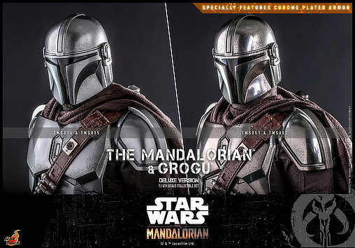 Star Wars - The Mandalorian: Mandalorian und Grogu - Deluxe, 1/6 Figur von Hot Toys