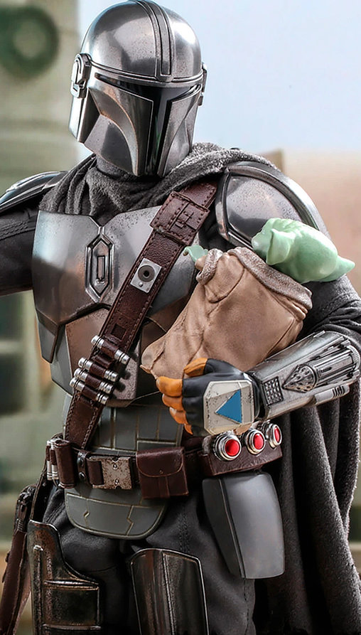 Star Wars - The Mandalorian: Mandalorian und Grogu - Deluxe, 1/6 Figur von Hot Toys