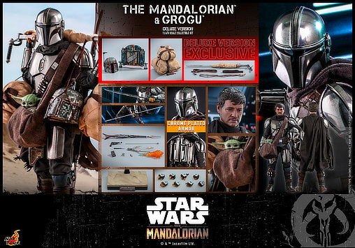 Star Wars - The Mandalorian: Mandalorian und Grogu - Deluxe, 1/6 Figur von Hot Toys