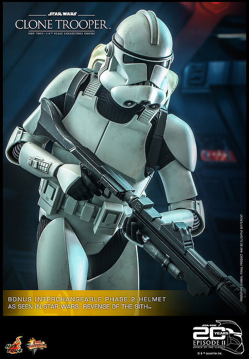 Star Wars - Episode II - Attack of the Clones: Clone Trooper, 1/6 Figur ... https://spaceart.de/produkte/sw133-clone-trooper-star-wars-attack-of-the-clones-figur-hot-toys.php