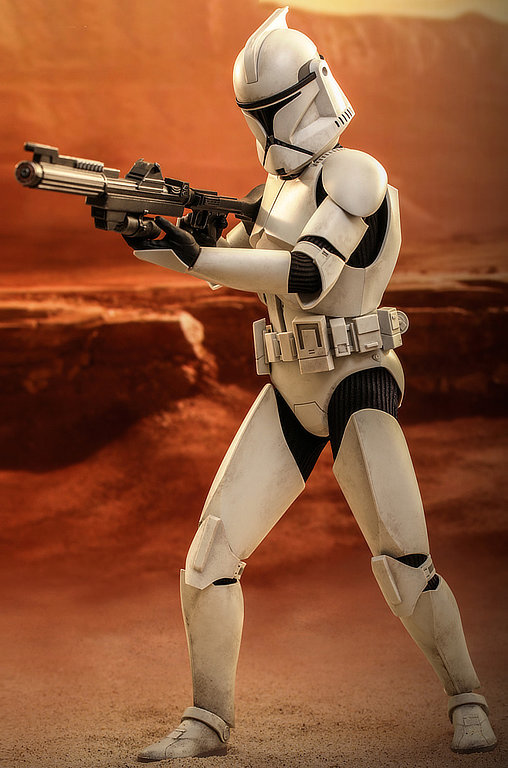 Star Wars - Episode II - Attack of the Clones: Clone Trooper, 1/6 Figur ... https://spaceart.de/produkte/sw133-clone-trooper-star-wars-attack-of-the-clones-figur-hot-toys.php