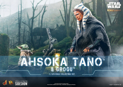 Star Wars - The Mandalorian: Ahsoka Tano und Grogu, 1/6 Figur von Hot Toys