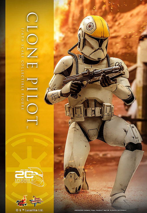 Star Wars - Episode II - Attack of the Clones: Clone Pilot, 1/6 Figur von Hot Toys