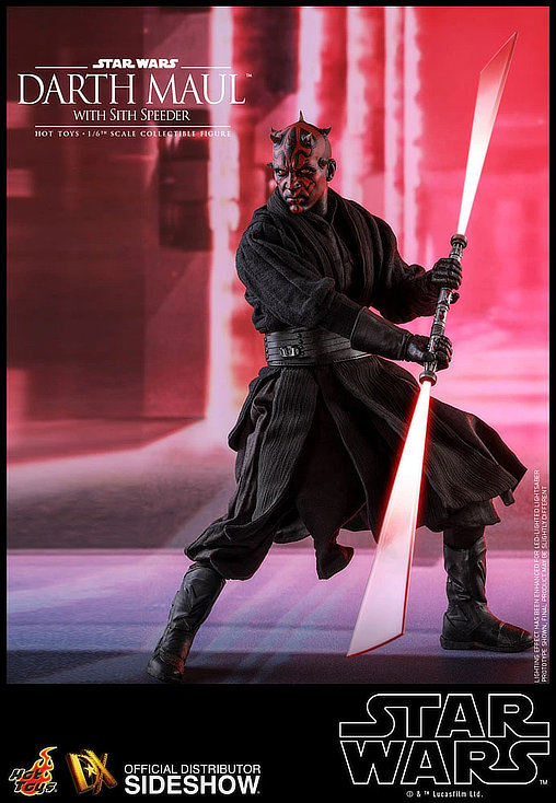 Star Wars - Episode I - The Phantom Menace: Darth Maul with Sith Speeder, 1/6 Figur von Hot Toys
