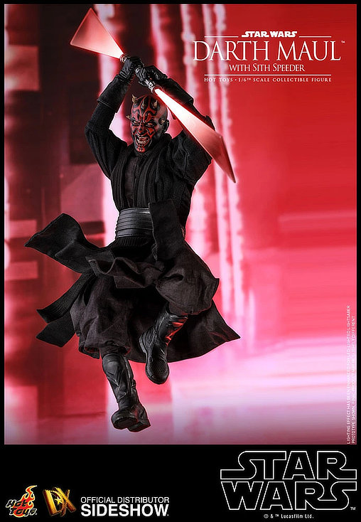 Star Wars - Episode I - The Phantom Menace: Darth Maul with Sith Speeder, 1/6 Figur von Hot Toys