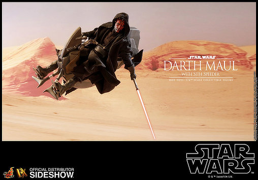 Star Wars - Episode I - The Phantom Menace: Darth Maul with Sith Speeder, 1/6 Figur von Hot Toys
