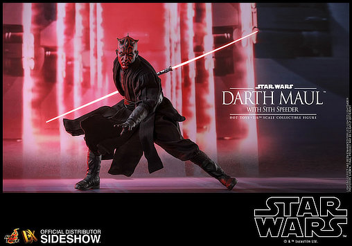 Star Wars - Episode I - The Phantom Menace: Darth Maul with Sith Speeder, 1/6 Figur von Hot Toys
