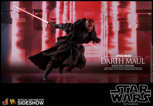 Star Wars - Episode I - The Phantom Menace: Darth Maul with Sith Speeder, 1/6 Figur von Hot Toys