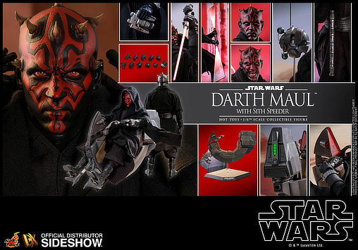 Star Wars - Episode I - The Phantom Menace: Darth Maul with Sith Speeder, 1/6 Figur von Hot Toys