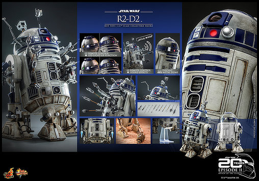 Star Wars - Episode II - Attack of the Clones: R2-D2, 1/6 Figur von Hot Toys