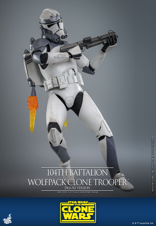 Star Wars - The Clone Wars: 104th Battalion Wolfpack Clone Trooper - Deluxe, 1/6 Figur von Hot Toys