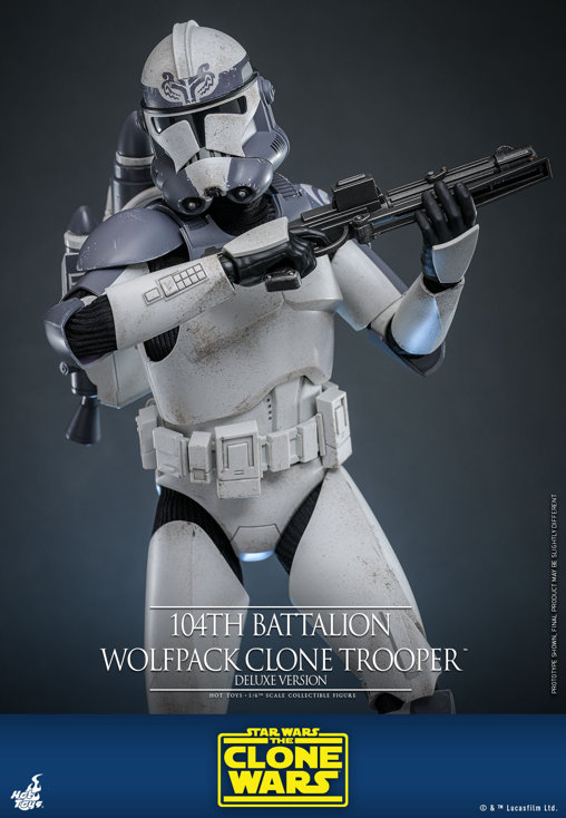 Star Wars - The Clone Wars: 104th Battalion Wolfpack Clone Trooper - Deluxe, 1/6 Figur von Hot Toys