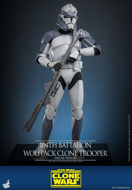 Star Wars - The Clone Wars: 104th Battalion Wolfpack Clone Trooper - Deluxe, 1/6 Figur von Hot Toys