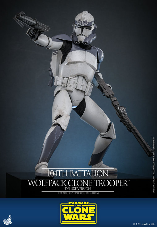 Star Wars - The Clone Wars: 104th Battalion Wolfpack Clone Trooper - Deluxe, 1/6 Figur von Hot Toys