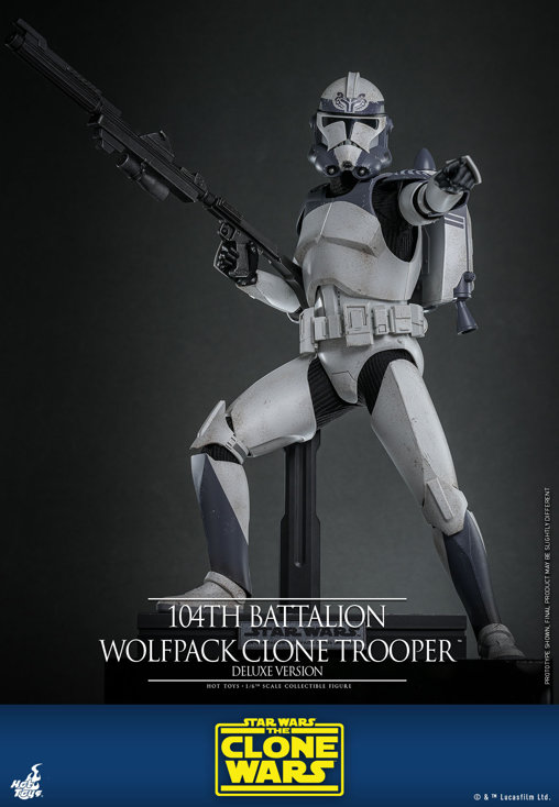 Star Wars - The Clone Wars: 104th Battalion Wolfpack Clone Trooper - Deluxe, 1/6 Figur von Hot Toys
