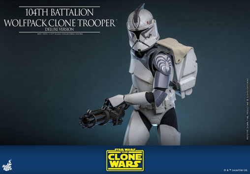 Star Wars - The Clone Wars: 104th Battalion Wolfpack Clone Trooper - Deluxe, 1/6 Figur von Hot Toys