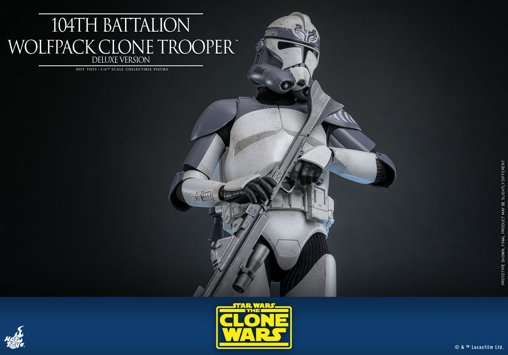 Star Wars - The Clone Wars: 104th Battalion Wolfpack Clone Trooper - Deluxe, 1/6 Figur von Hot Toys