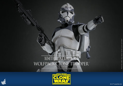 Star Wars - The Clone Wars: 104th Battalion Wolfpack Clone Trooper - Deluxe, 1/6 Figur von Hot Toys