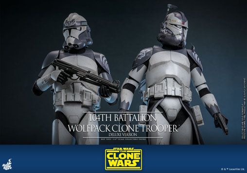 Star Wars - The Clone Wars: 104th Battalion Wolfpack Clone Trooper - Deluxe, 1/6 Figur von Hot Toys