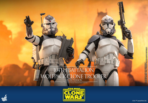 Star Wars - The Clone Wars: 104th Battalion Wolfpack Clone Trooper - Deluxe, 1/6 Figur von Hot Toys