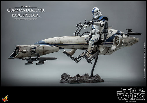 Star Wars - The Clone Wars: Commander Appo und BARC Speeder, 1/6 Figur von Hot Toys