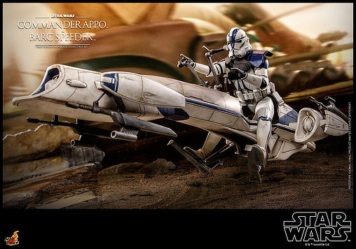 Star Wars - The Clone Wars: Commander Appo und BARC Speeder, 1/6 Figur von Hot Toys