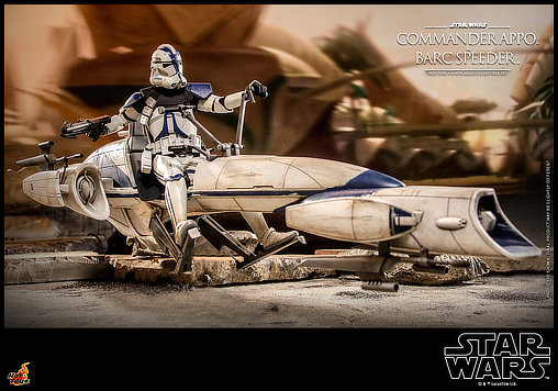 Star Wars - The Clone Wars: Commander Appo und BARC Speeder, 1/6 Figur von Hot Toys
