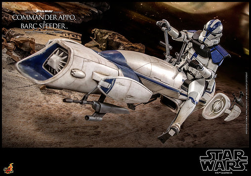 Star Wars - The Clone Wars: Commander Appo und BARC Speeder, 1/6 Figur von Hot Toys