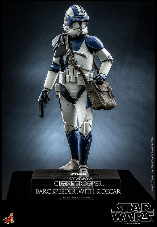 Star Wars - The Clone Wars: Heavy Weapons Clone Trooper und BARC Speeder mit Sidecar, 1/6 Figur von Hot Toys