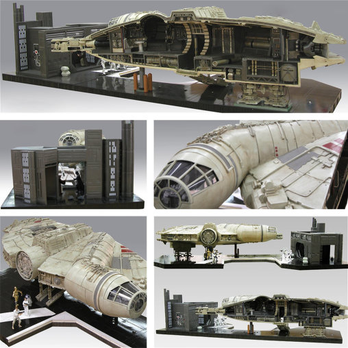 Star Wars: Millennium Falcon - Giant Diorama mit 10 Figuren, Fertig-Modell
