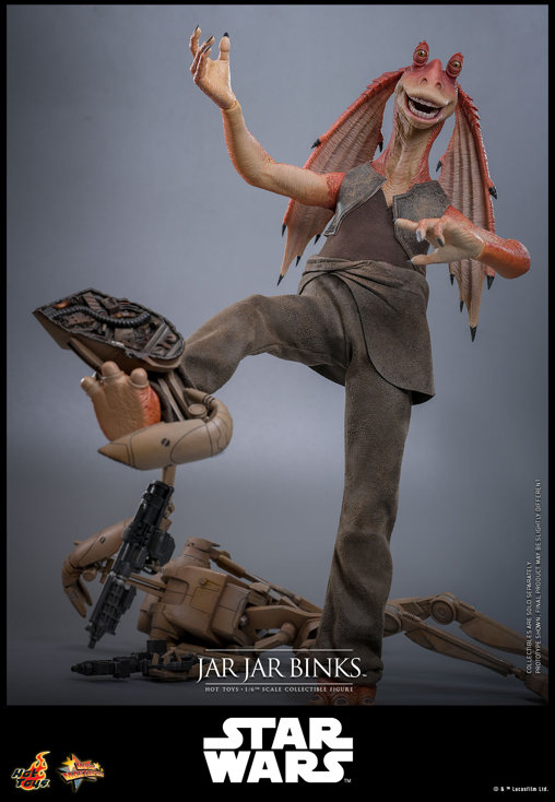 Star Wars - Episode I - The Phantom Menace: Jar Jar Binks, 1/6 Figur von Hot Toys