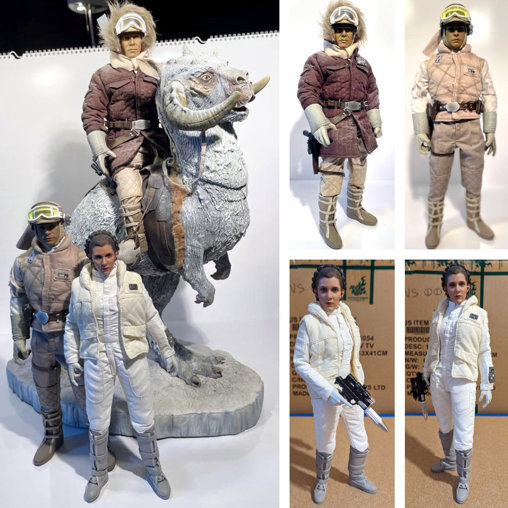 Star Wars - Episode V - The Empire Strikes Back: TaunTaun mit Prinzessin Leia, Han Solo und Luke Skywalker, Statue und 1/6 Figuren