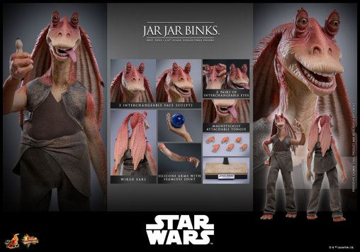 Star Wars - Episode I - The Phantom Menace: Jar Jar Binks, 1/6 Figur von Hot Toys