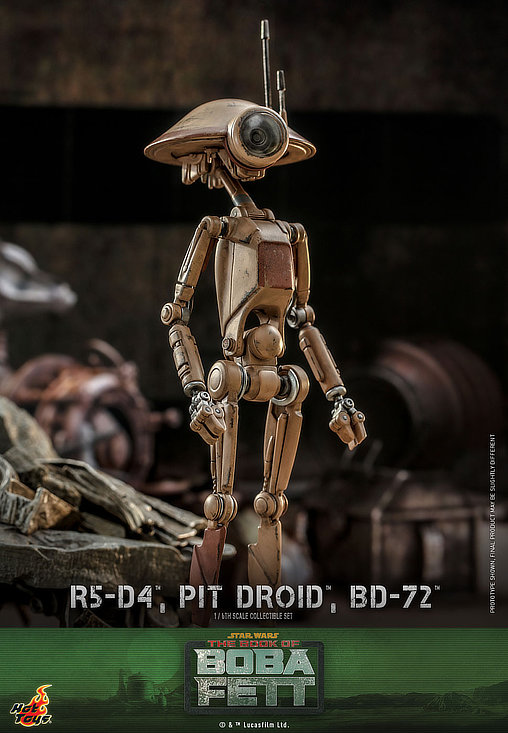 Star Wars - The Book of Boba Fett: R5-D4 and Pit Droid and BD-72, 1/6 Figur von Hot Toys
