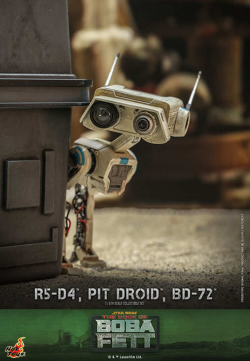 Star Wars - The Book of Boba Fett: R5-D4 and Pit Droid and BD-72, 1/6 Figur von Hot Toys