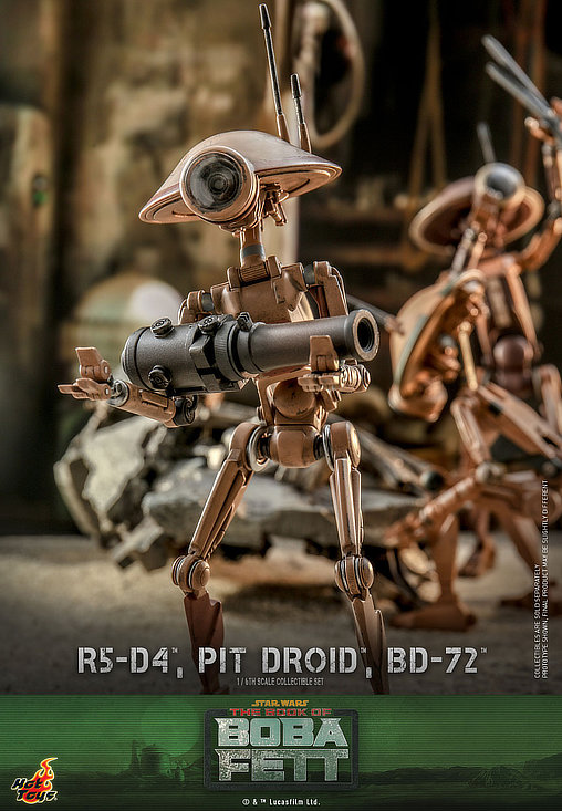 Star Wars - The Book of Boba Fett: R5-D4 and Pit Droid and BD-72, 1/6 Figur von Hot Toys