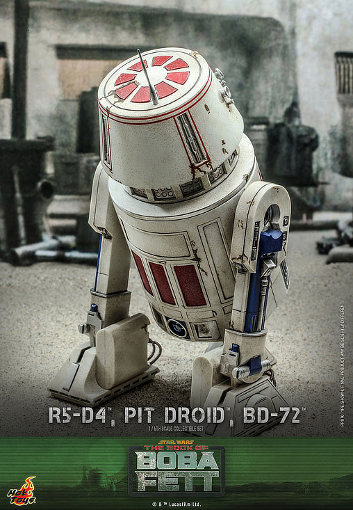 Star Wars - The Book of Boba Fett: R5-D4 and Pit Droid and BD-72, 1/6 Figur von Hot Toys
